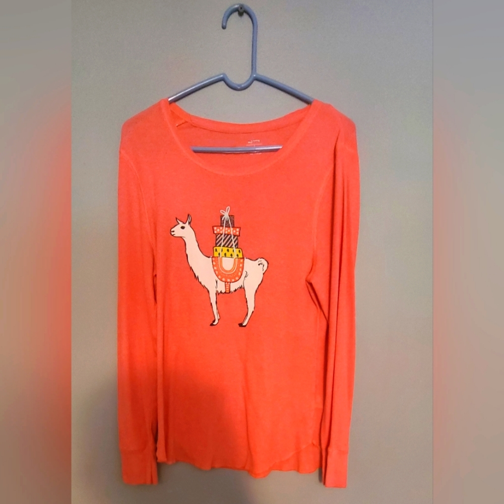 Women's Old Navy XL Long Sleeve Llama Shirt